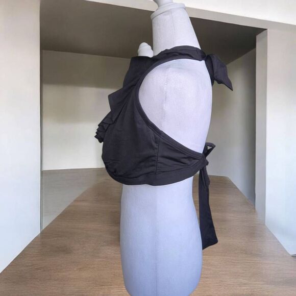 Kenneth Cole Reaction Women's PLUS Size 2X Black Ruffle Bikini Top - Picture 2 of 7